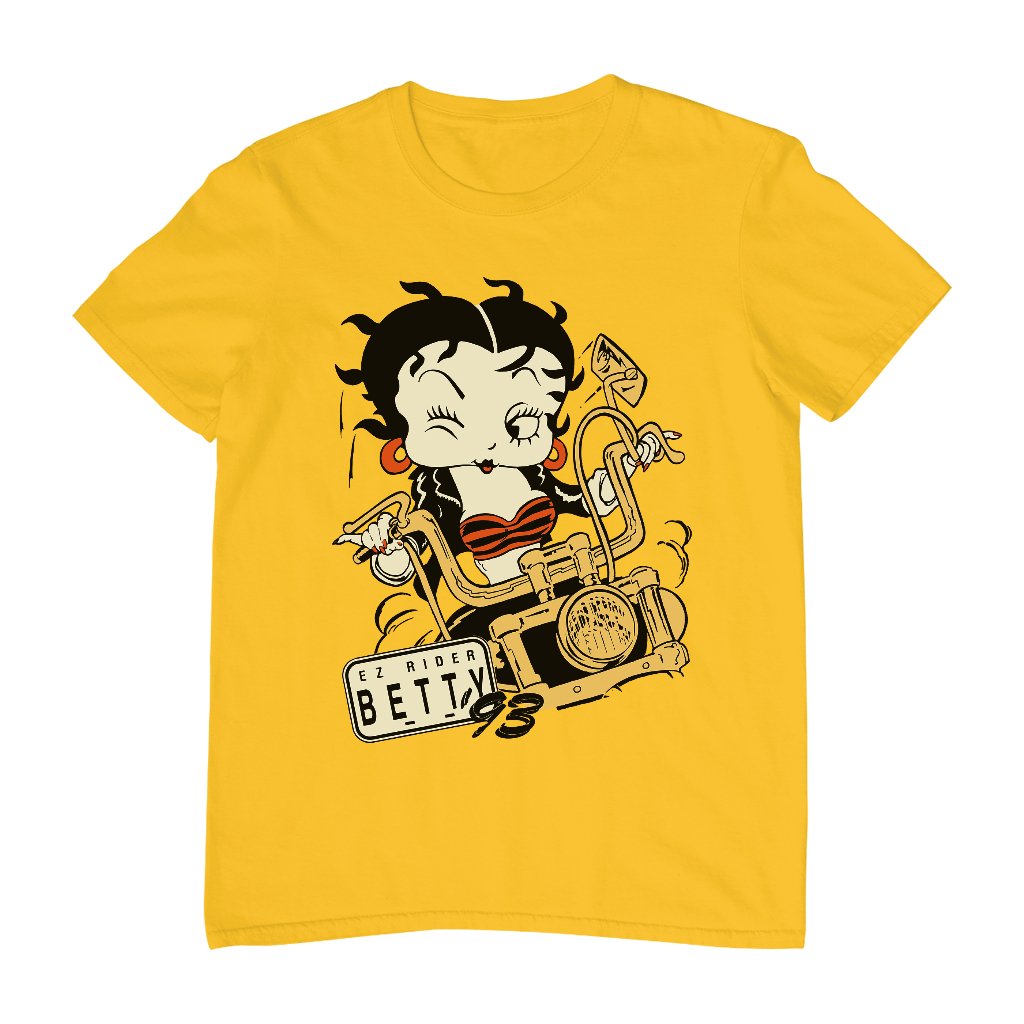 Betty Boop Ez Rider Betty Men's T-Shirt-Betty Boop Shop