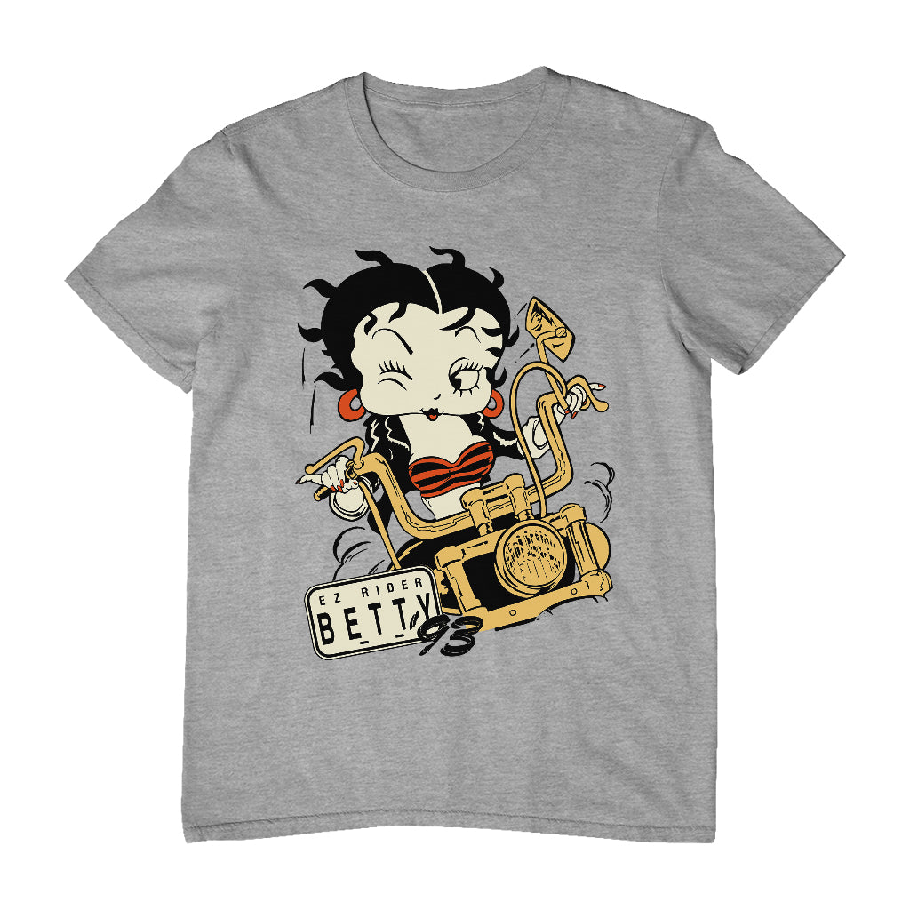 Betty Boop Ez Rider Betty Men's T-Shirt-Betty Boop Shop
