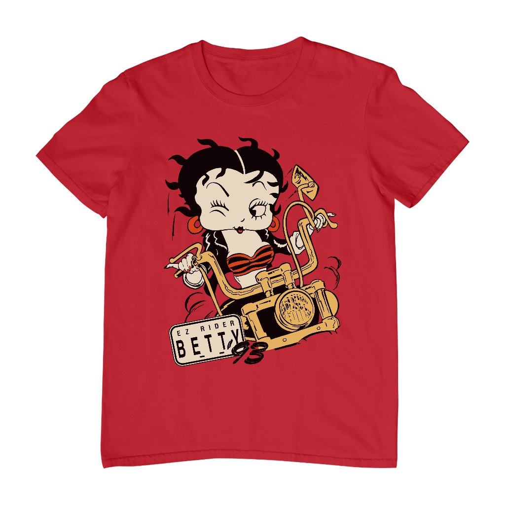 Betty Boop Ez Rider Betty Men's T-Shirt-Betty Boop Shop