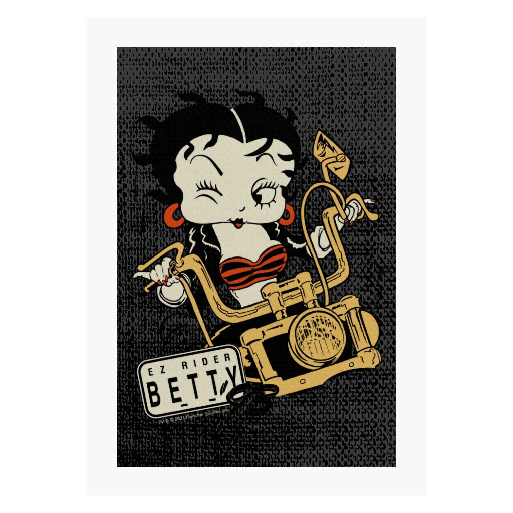 Betty Boop Ez Rider Betty A4 Print-Betty Boop Shop