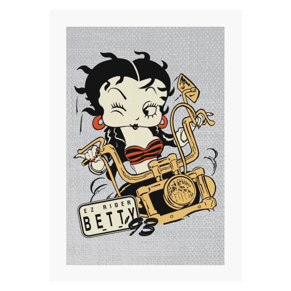 Betty Boop Ez Rider Betty A4 Print-Betty Boop Shop