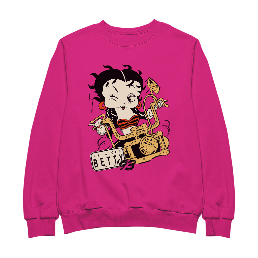 Betty Boop Ez Rider Betty Women's Sweatshirt-Betty Boop Shop
