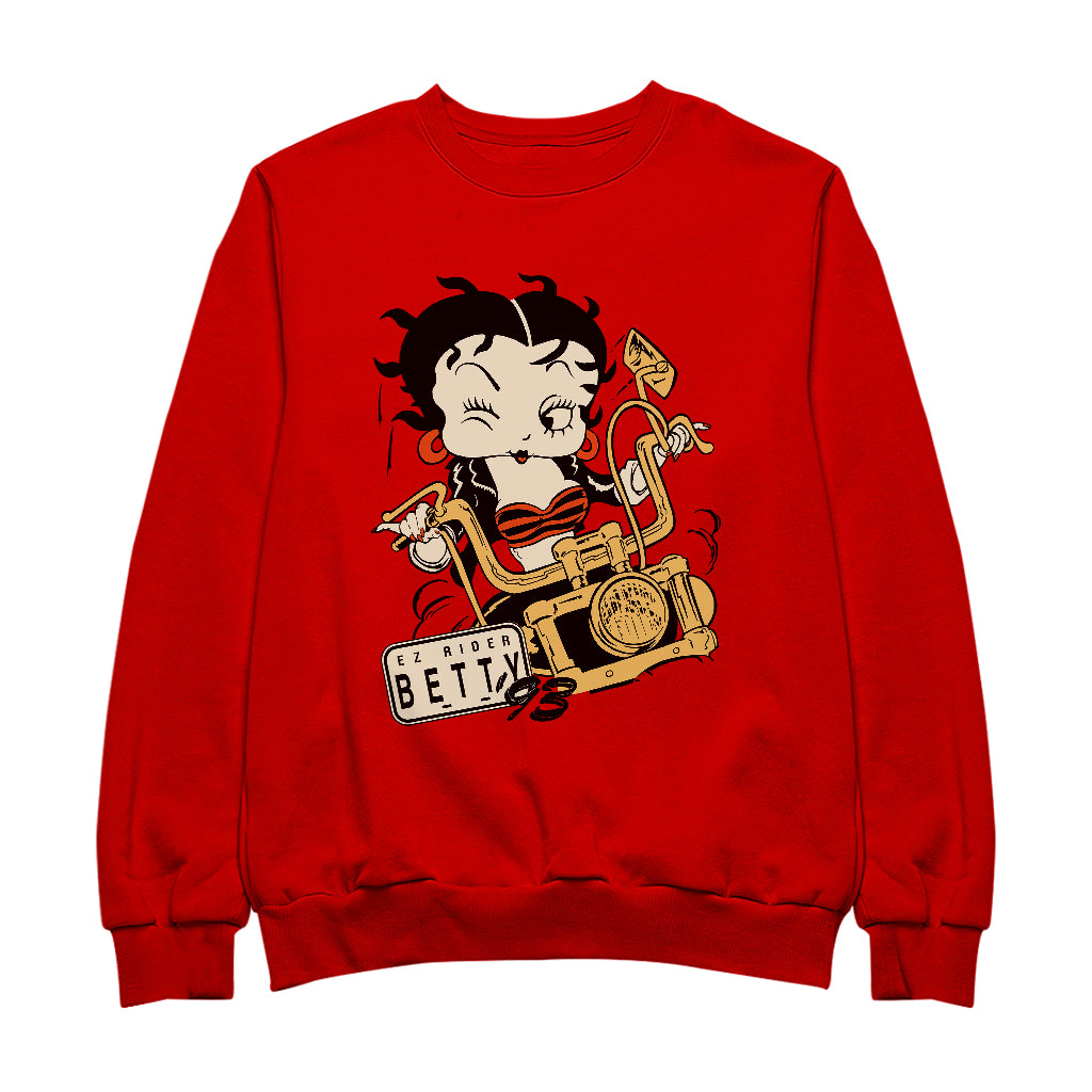 Betty Boop Ez Rider Betty Women's Sweatshirt-Betty Boop Shop