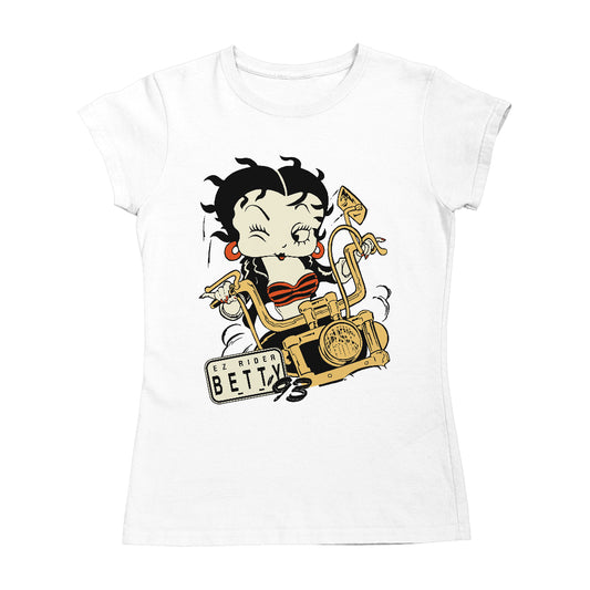Betty Boop Ez Rider Betty Women's T-Shirt-Betty Boop Shop