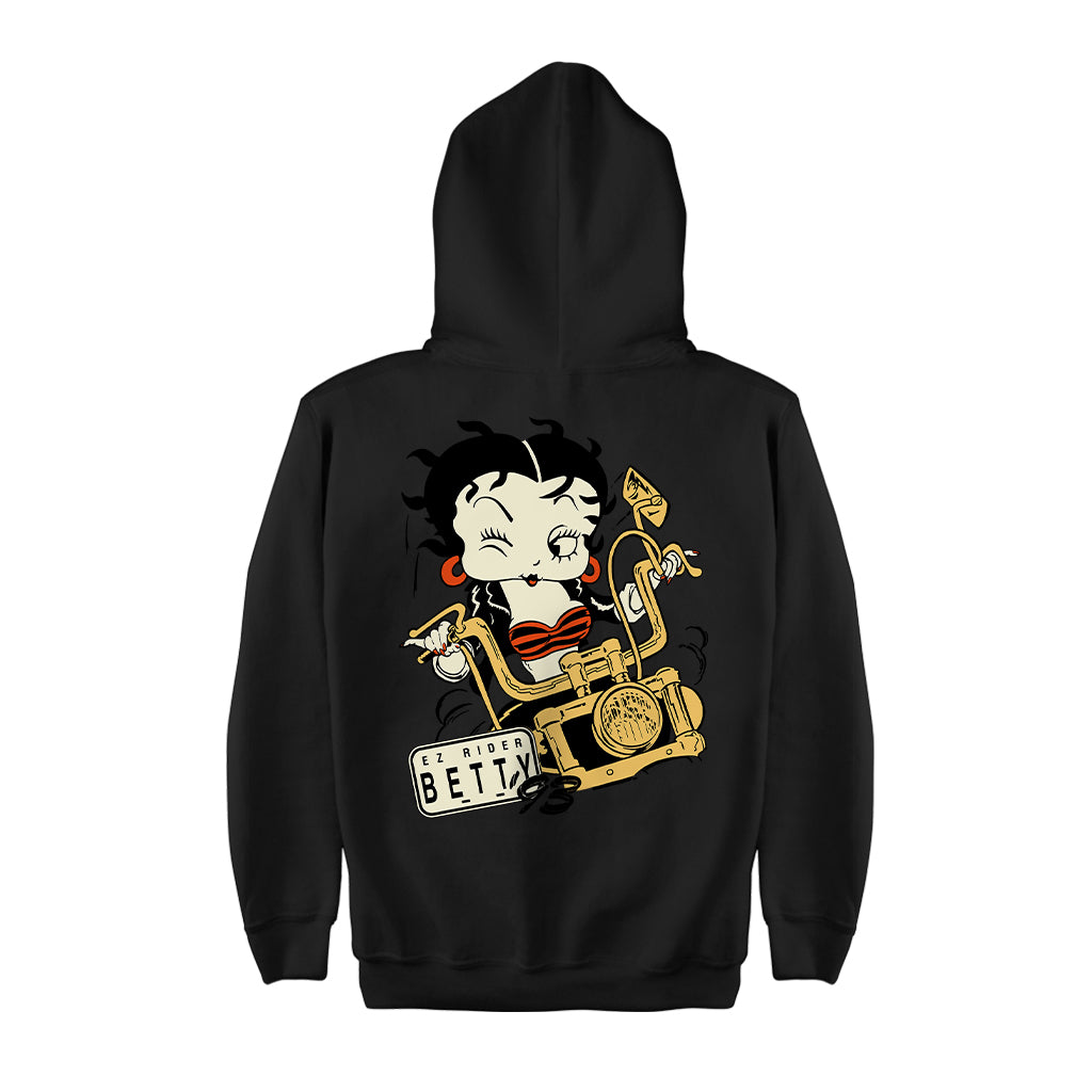 Betty Boop Ez Rider Betty Kids Hooded Sweatshirt-Betty Boop Shop