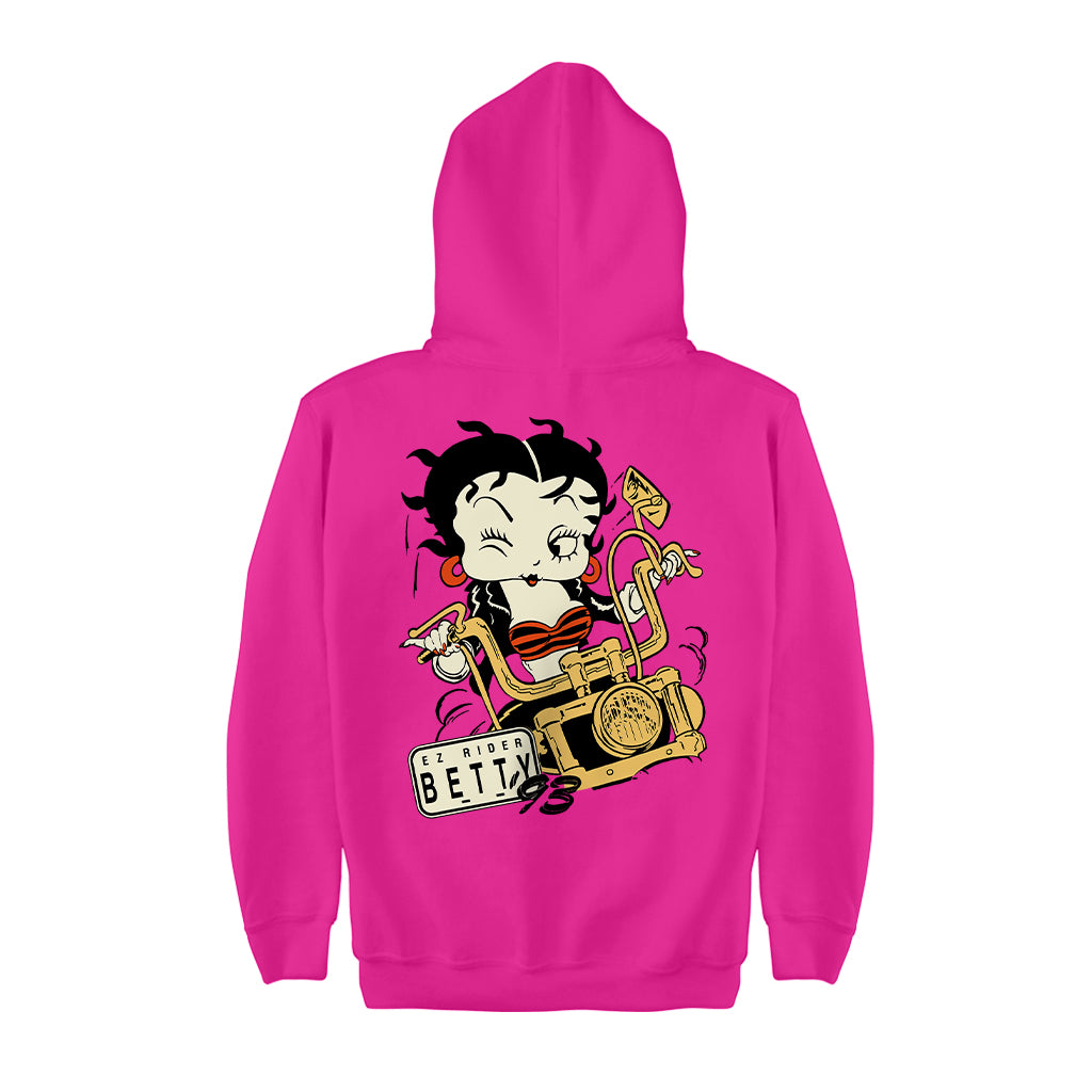 Betty Boop Ez Rider Betty Kids Hooded Sweatshirt-Betty Boop Shop