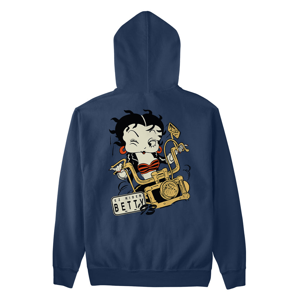 Betty Boop Ez Rider Betty Men's Hooded Sweatshirt-Betty Boop Shop