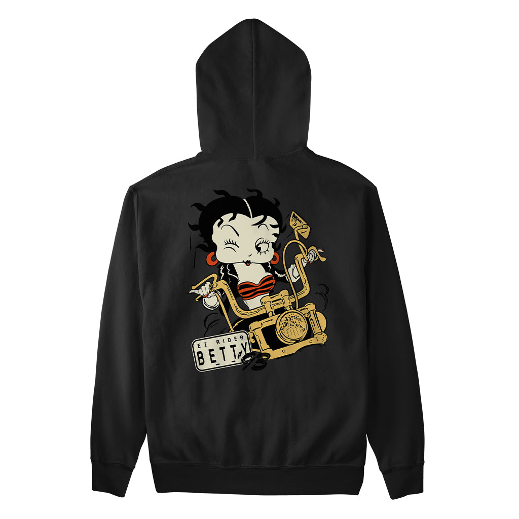Betty Boop Ez Rider Betty Women's Hooded Sweatshirt-Betty Boop Shop