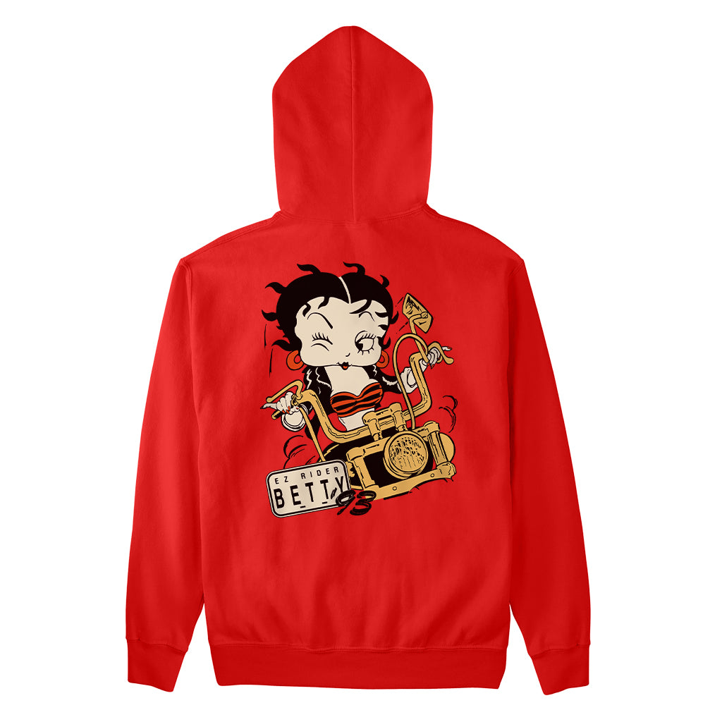 Betty Boop Ez Rider Betty Women's Hooded Sweatshirt-Betty Boop Shop