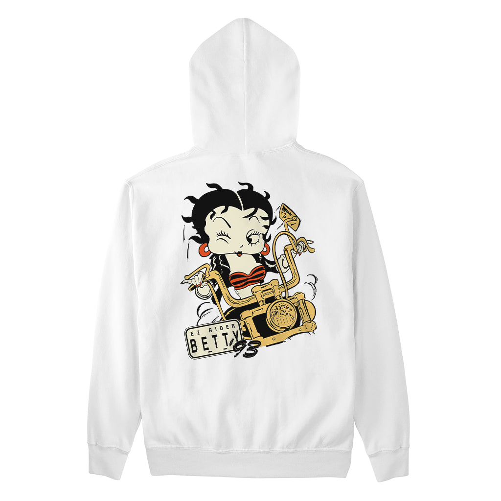 Betty Boop Ez Rider Betty Women's Hooded Sweatshirt-Betty Boop Shop
