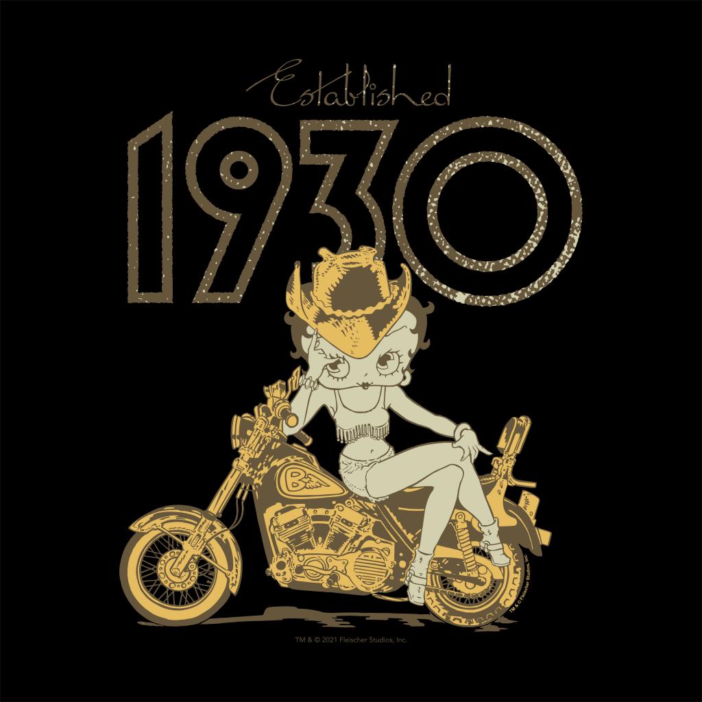 Betty Boop Established 1930 Golden Bike A4 Print-Betty Boop Shop