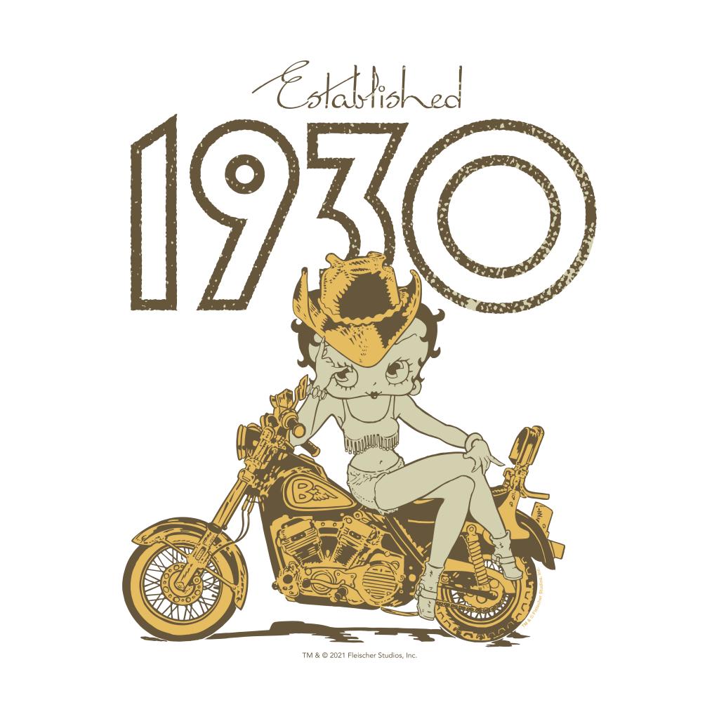 Betty Boop Established 1930 Golden Bike A4 Print-Betty Boop Shop