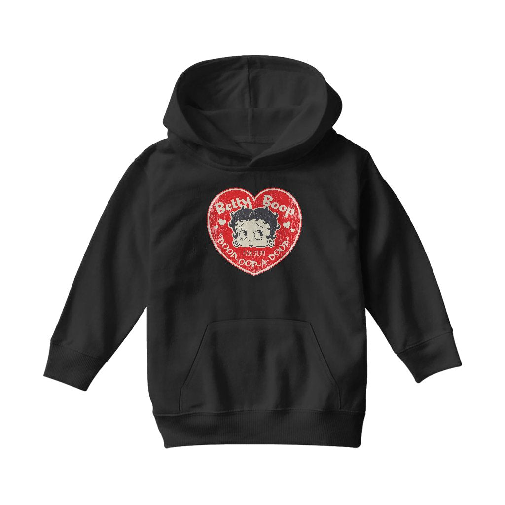 Betty Boop Oop A Doop Love Heart Kids Hooded Sweatshirt-Betty Boop Shop
