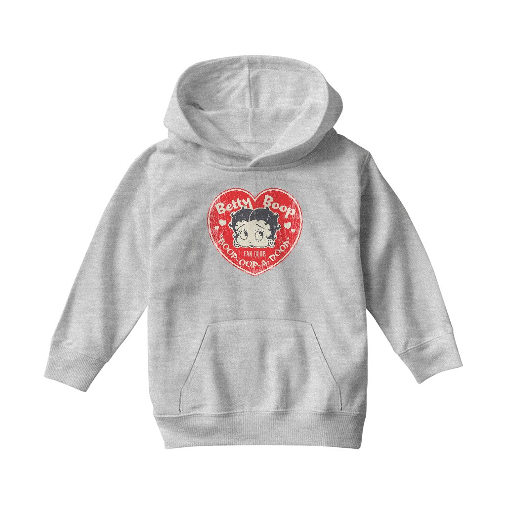 Betty Boop Oop A Doop Love Heart Kids Hooded Sweatshirt-Betty Boop Shop