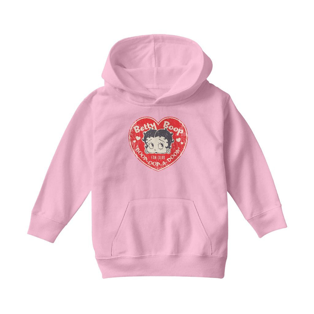 Betty Boop Oop A Doop Love Heart Kids Hooded Sweatshirt-Betty Boop Shop