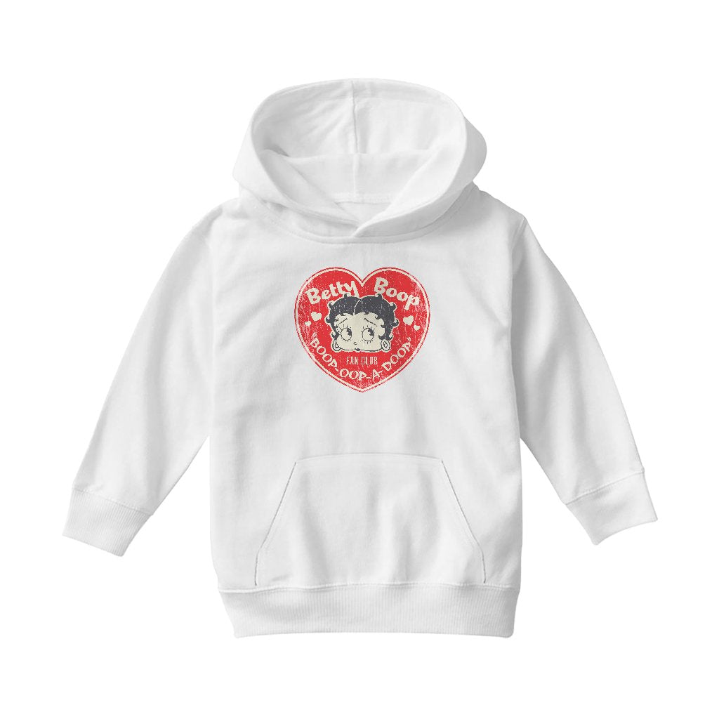 Betty Boop Oop A Doop Love Heart Kids Hooded Sweatshirt-Betty Boop Shop