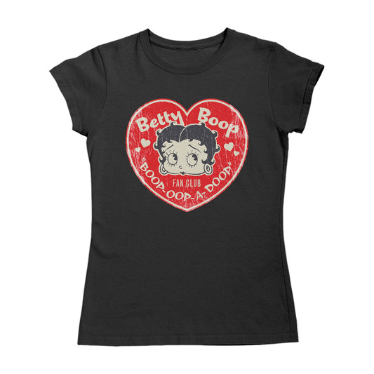 Betty Boop Oop A Doop Love Heart Women's T-Shirt-Betty Boop Shop