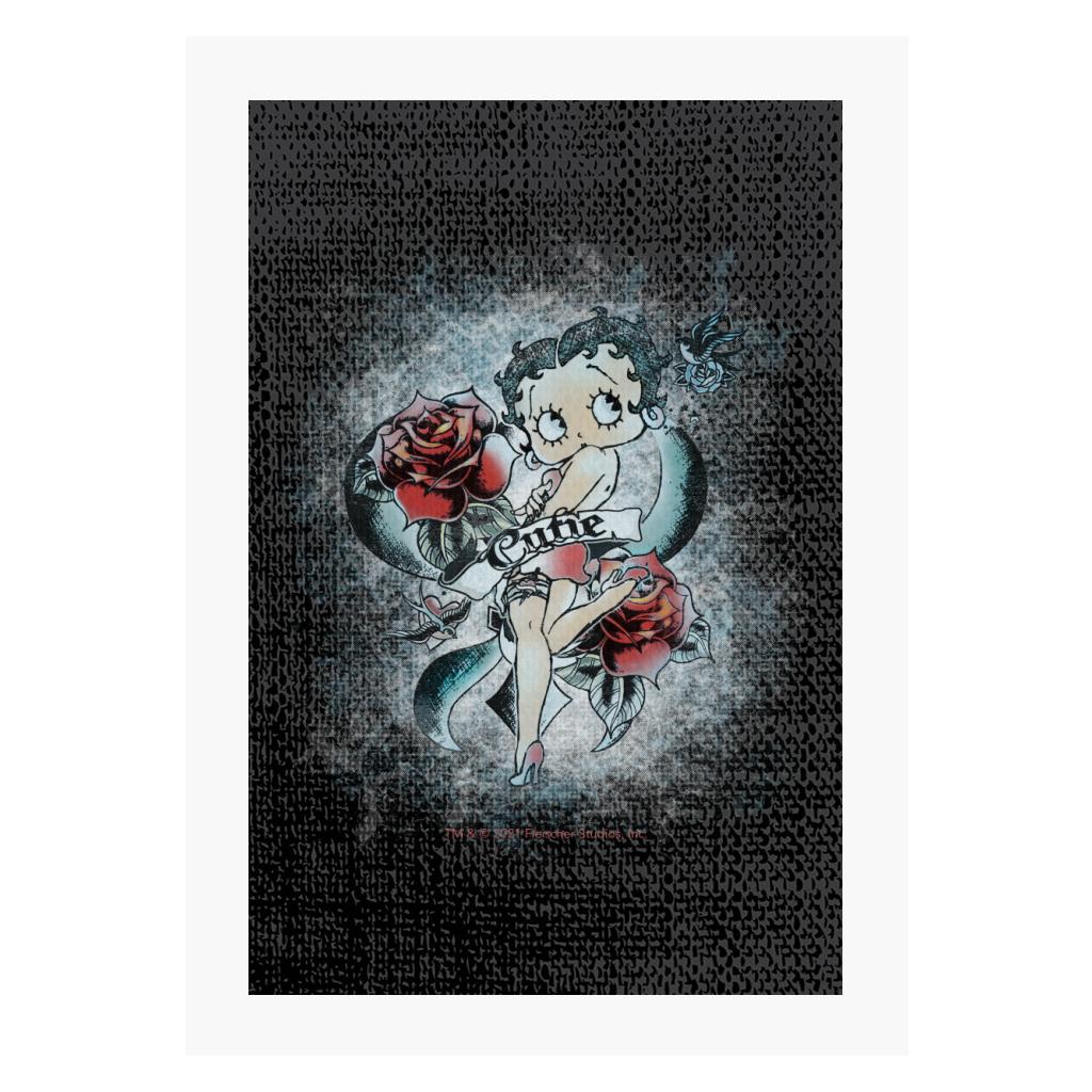 Betty Boop Roses Cutie A4 Print-Betty Boop Shop