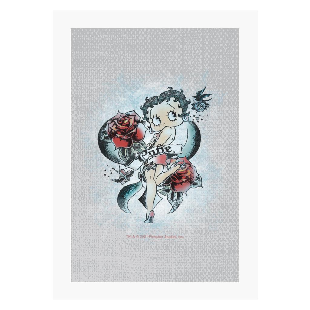Betty Boop Roses Cutie A4 Print-Betty Boop Shop