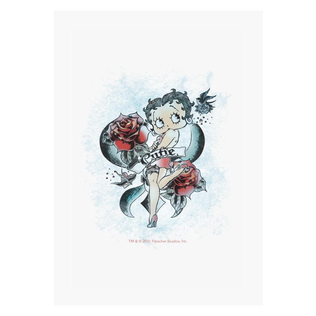 Betty Boop Roses Cutie A4 Print-Betty Boop Shop