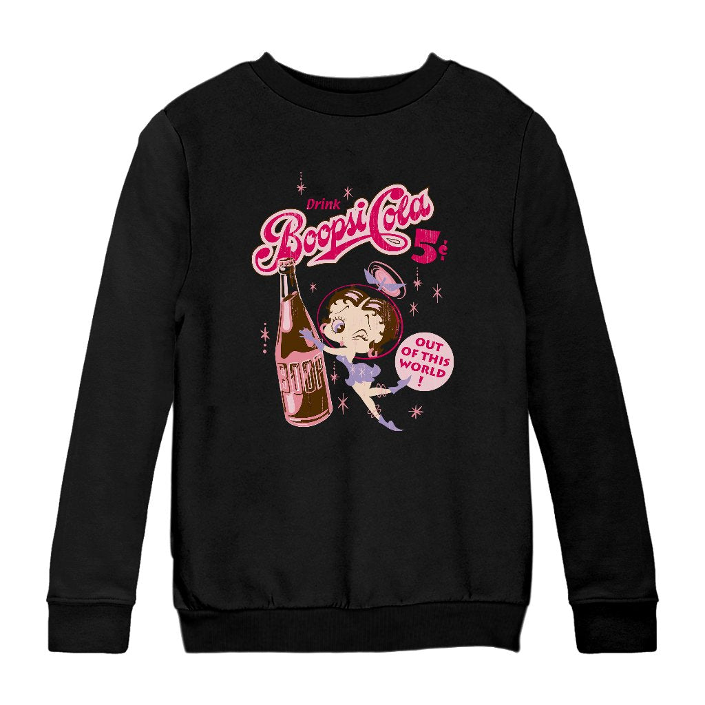 Betty Boop Drink Boopsi Cola Kids Sweatshirt-Betty Boop Shop