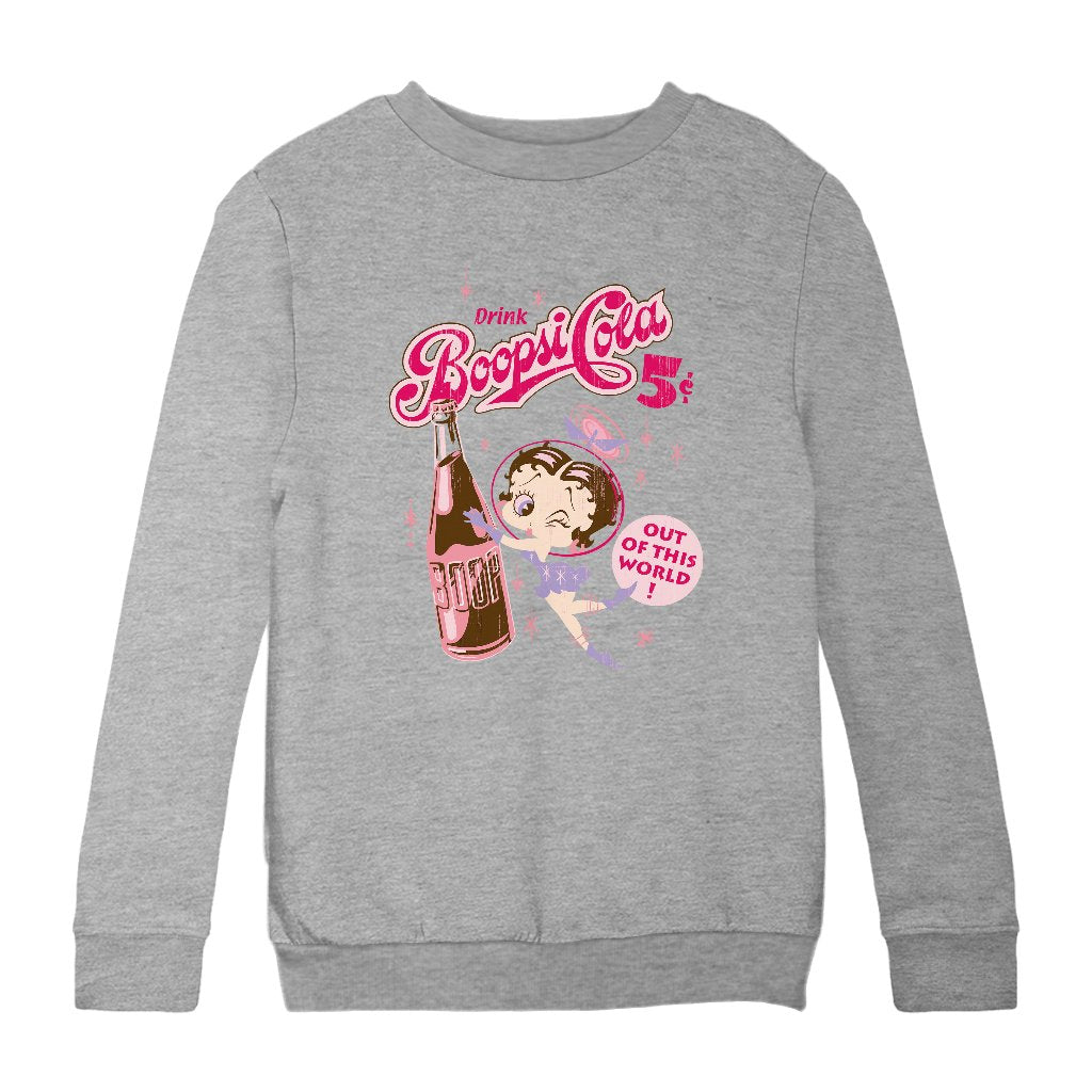 Betty Boop Drink Boopsi Cola Kids Sweatshirt-Betty Boop Shop