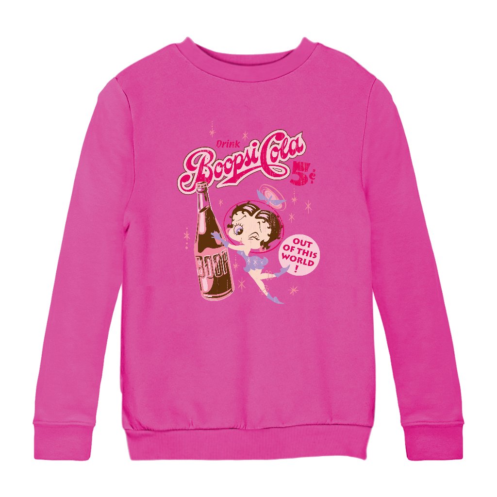 Betty Boop Drink Boopsi Cola Kids Sweatshirt-Betty Boop Shop