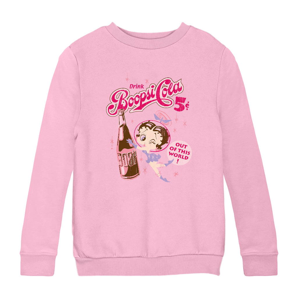 Betty Boop Drink Boopsi Cola Kids Sweatshirt-Betty Boop Shop