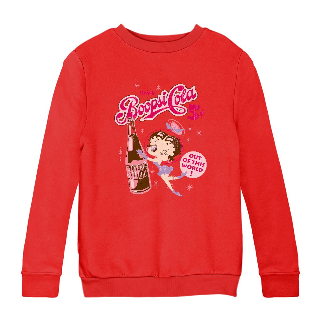 Betty Boop Drink Boopsi Cola Kids Sweatshirt-Betty Boop Shop