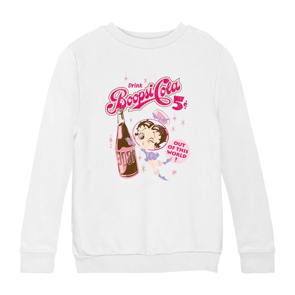 Betty Boop Drink Boopsi Cola Kids Sweatshirt-Betty Boop Shop