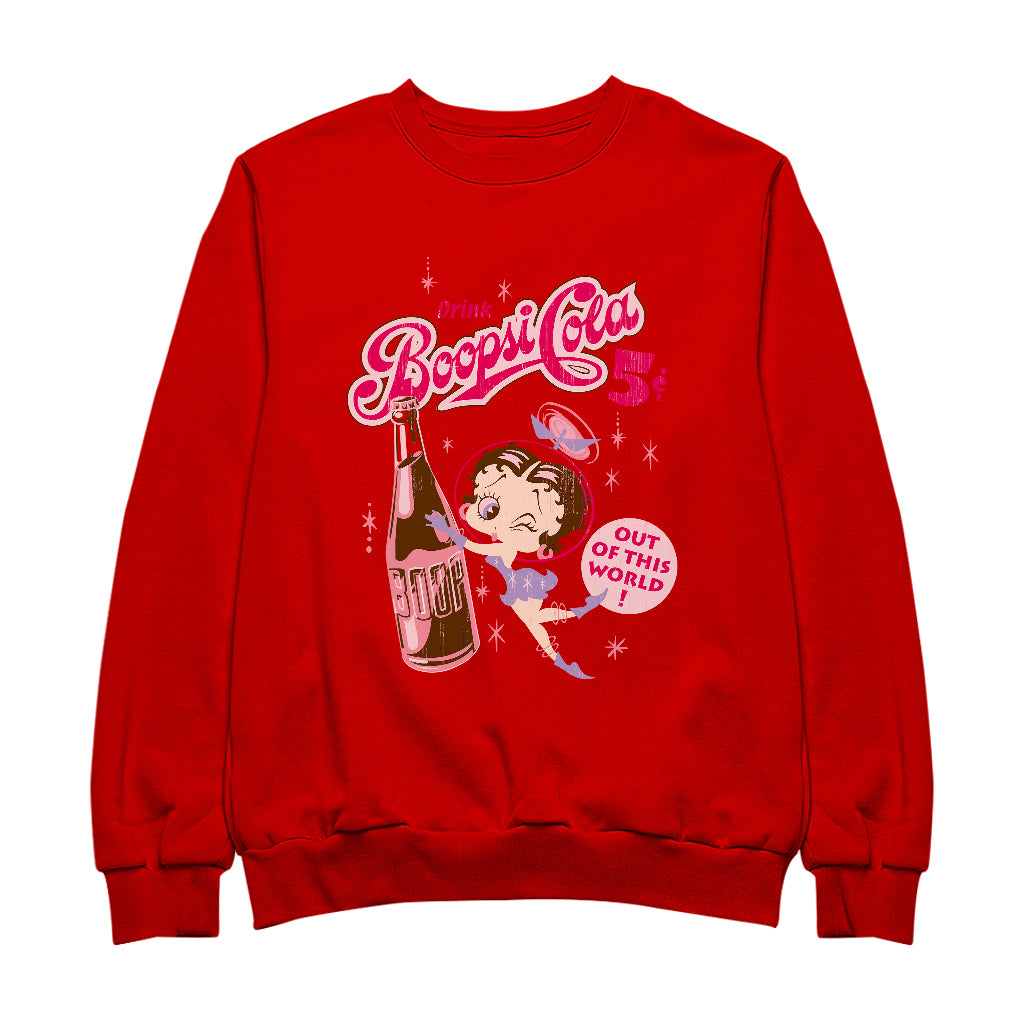 Betty Boop Drink Boopsi Cola Women's Sweatshirt-Betty Boop Shop