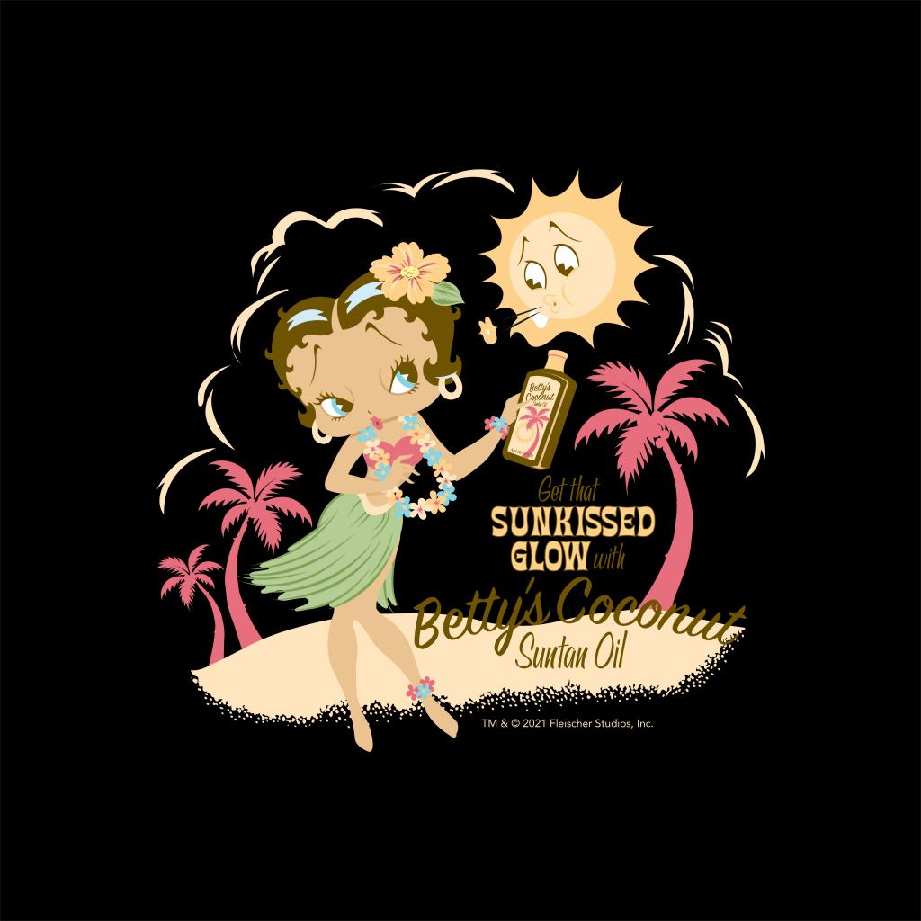 Betty Boop Bettys Coconut Suntan Oil A4 Print-Betty Boop Shop