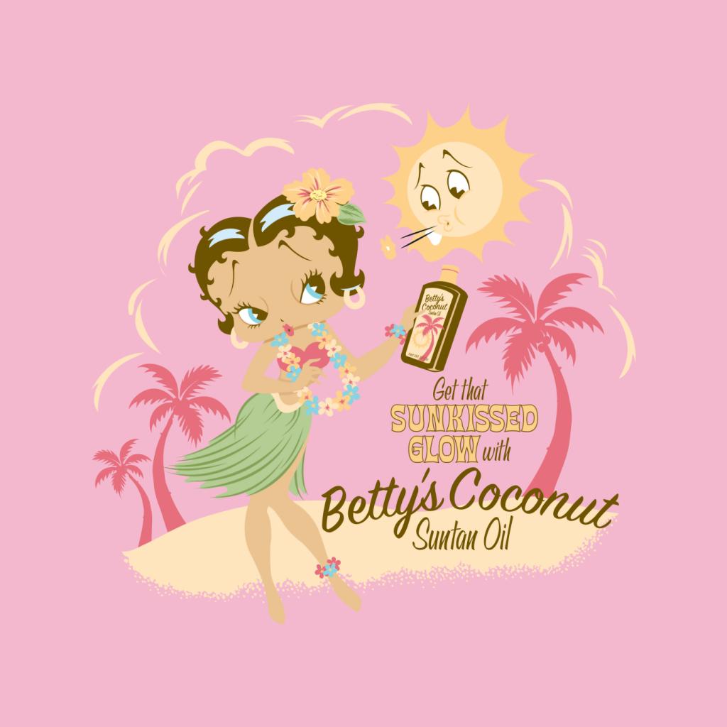 Betty Boop Bettys Coconut Suntan Oil Kids T-Shirt-Betty Boop Shop