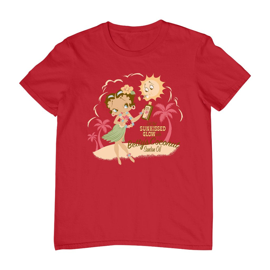 Betty Boop Bettys Coconut Suntan Oil Men's T-Shirt-Betty Boop Shop