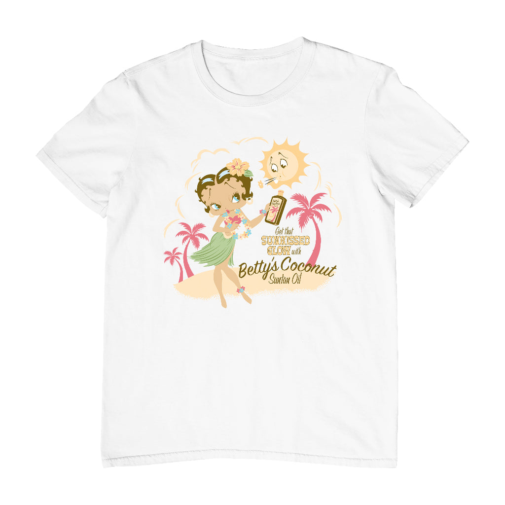 Betty Boop Bettys Coconut Suntan Oil Men's T-Shirt-Betty Boop Shop