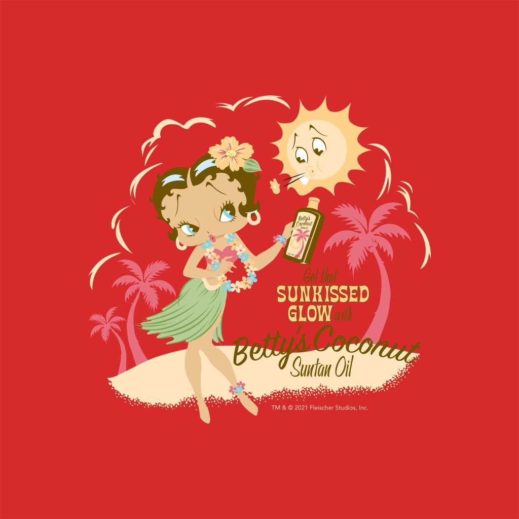 Betty Boop Bettys Coconut Suntan Oil A4 Print-Betty Boop Shop