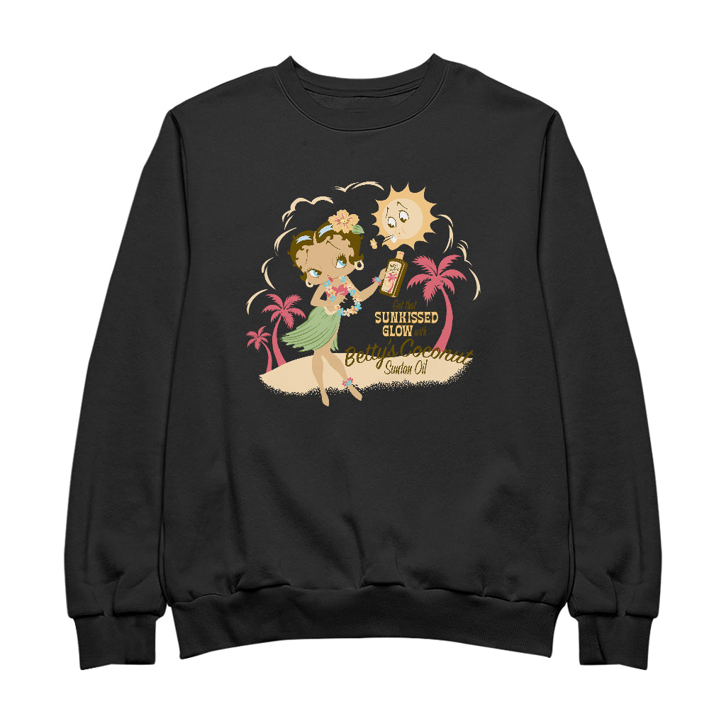 Betty Boop Bettys Coconut Suntan Oil Women's Sweatshirt-Betty Boop Shop