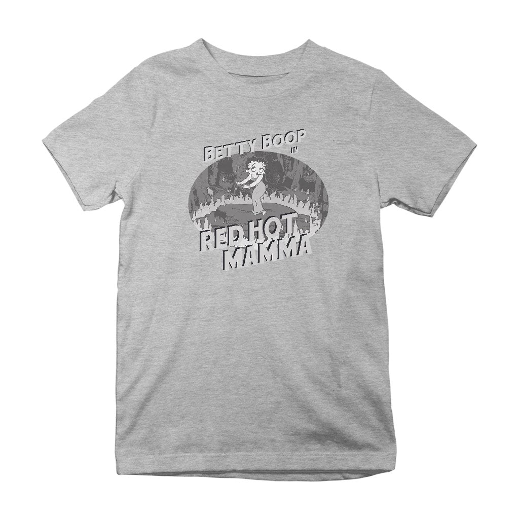 Betty Boop In Red Hot Mamma Kids T-Shirt-Betty Boop Shop
