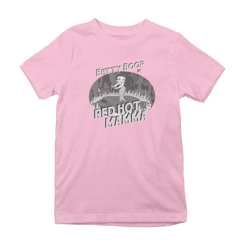 Betty Boop In Red Hot Mamma Kids T-Shirt-Betty Boop Shop