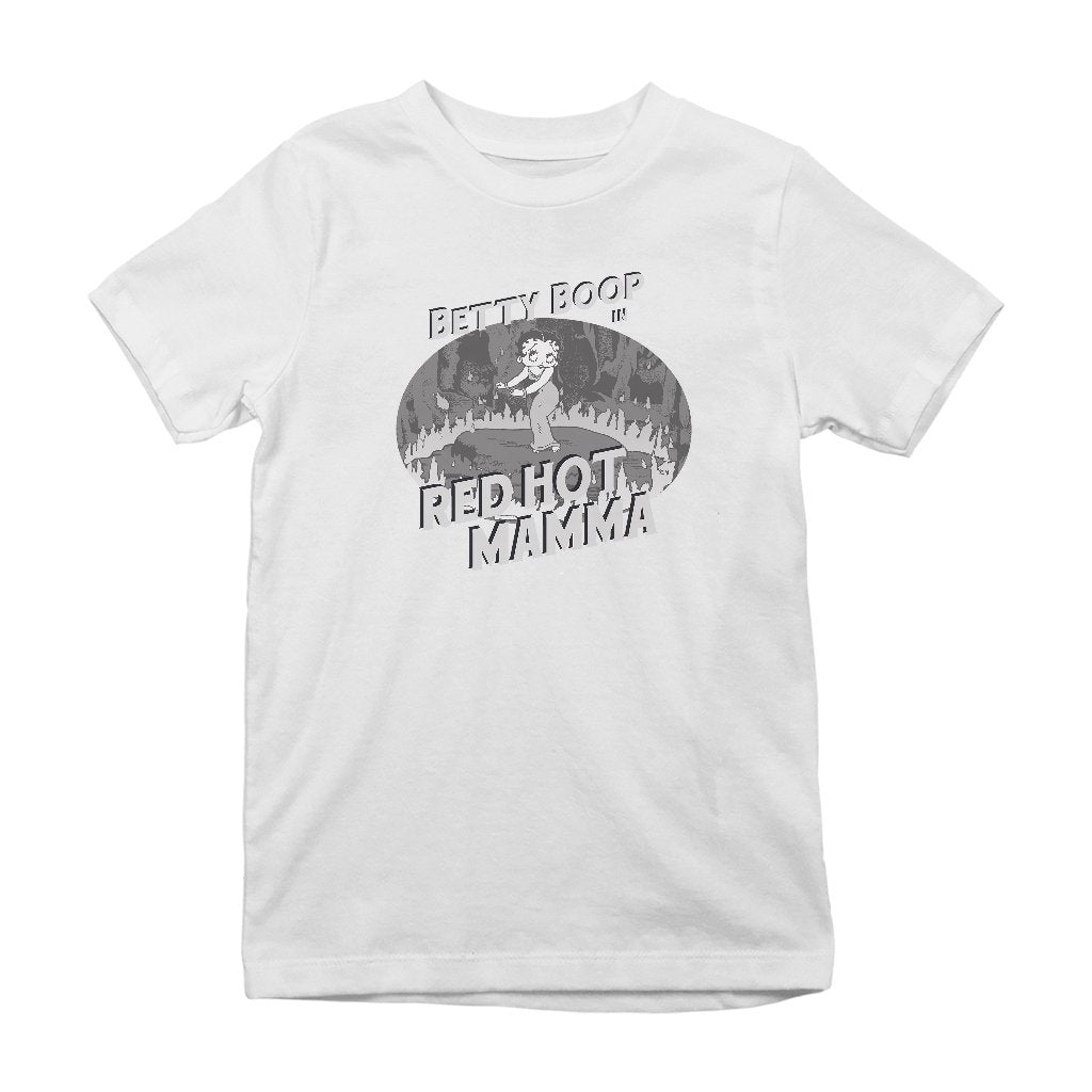 Betty Boop In Red Hot Mamma Kids T-Shirt-Betty Boop Shop