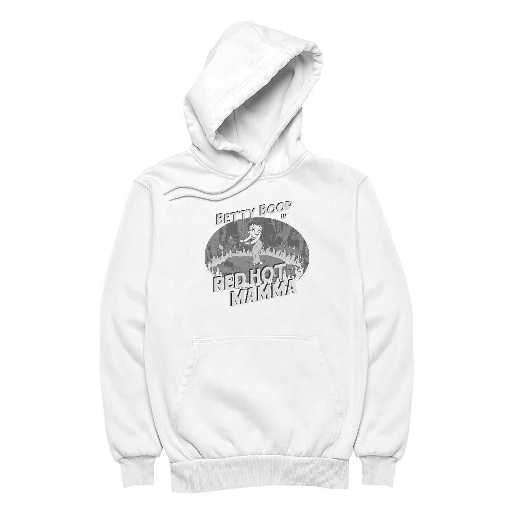 Betty Boop In Red Hot Mamma Men's Hooded Sweatshirt-Betty Boop Shop