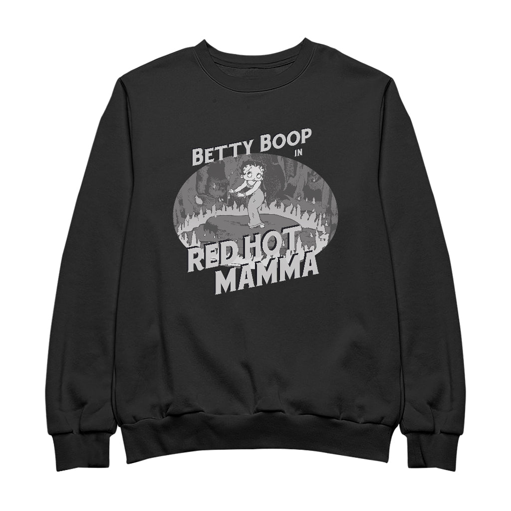 Betty Boop In Red Hot Mamma Men's Sweatshirt-Betty Boop Shop