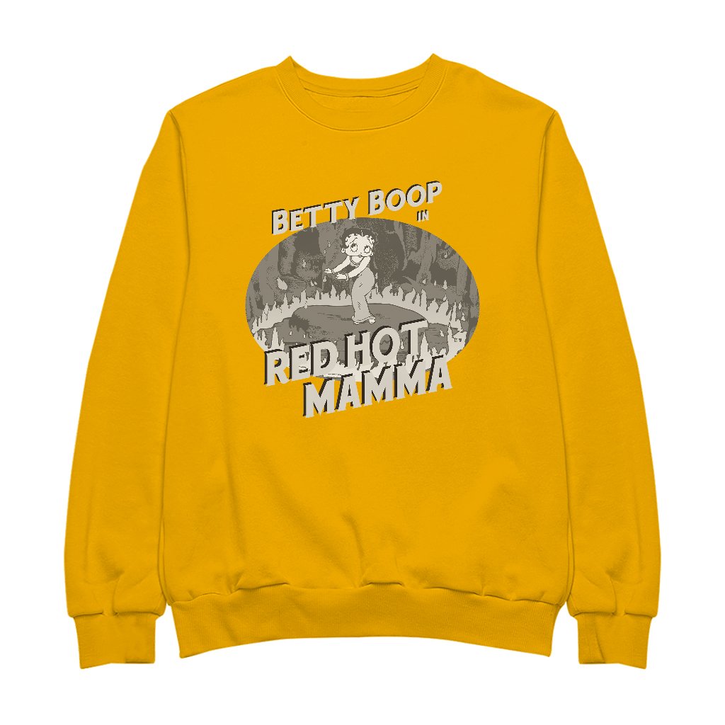 Betty Boop In Red Hot Mamma Men's Sweatshirt-Betty Boop Shop