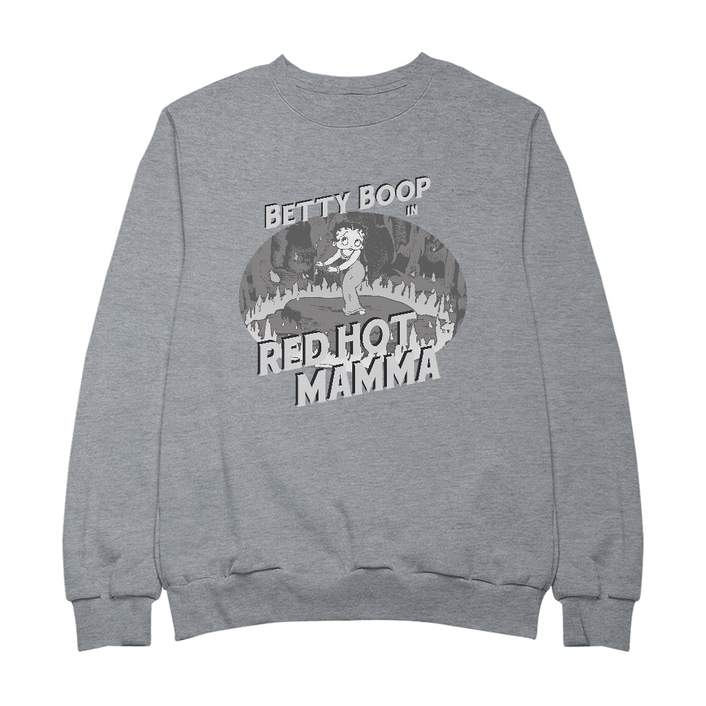 Betty Boop In Red Hot Mamma Men's Sweatshirt-Betty Boop Shop