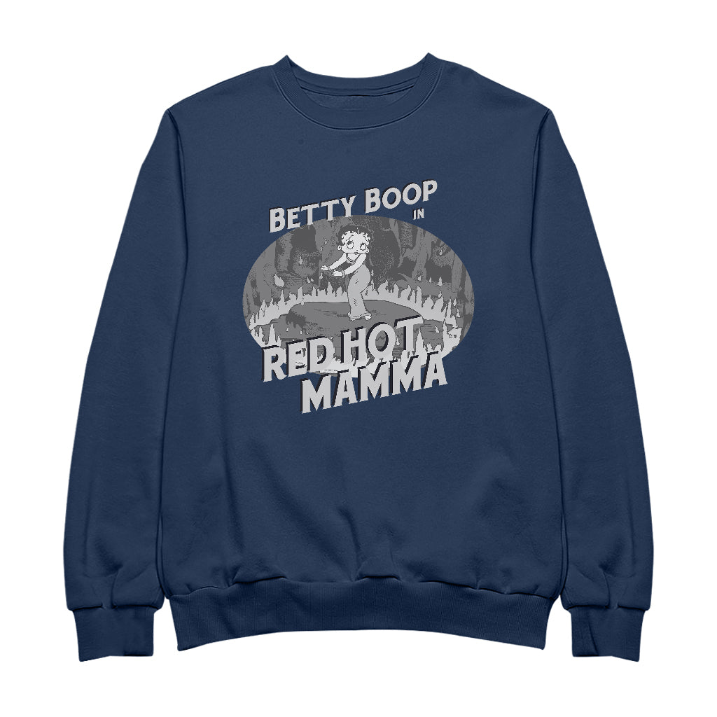 Betty Boop In Red Hot Mamma Men's Sweatshirt-Betty Boop Shop