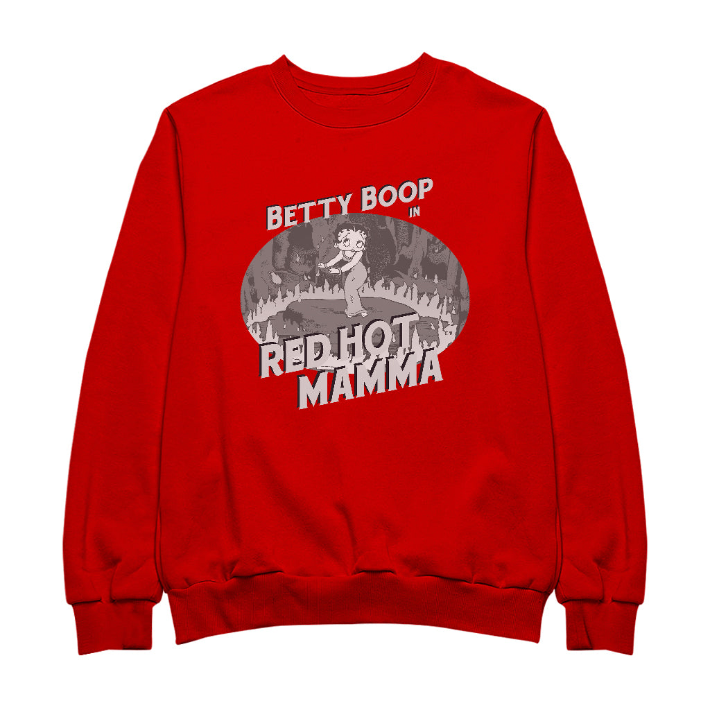 Betty Boop In Red Hot Mamma Men's Sweatshirt-Betty Boop Shop