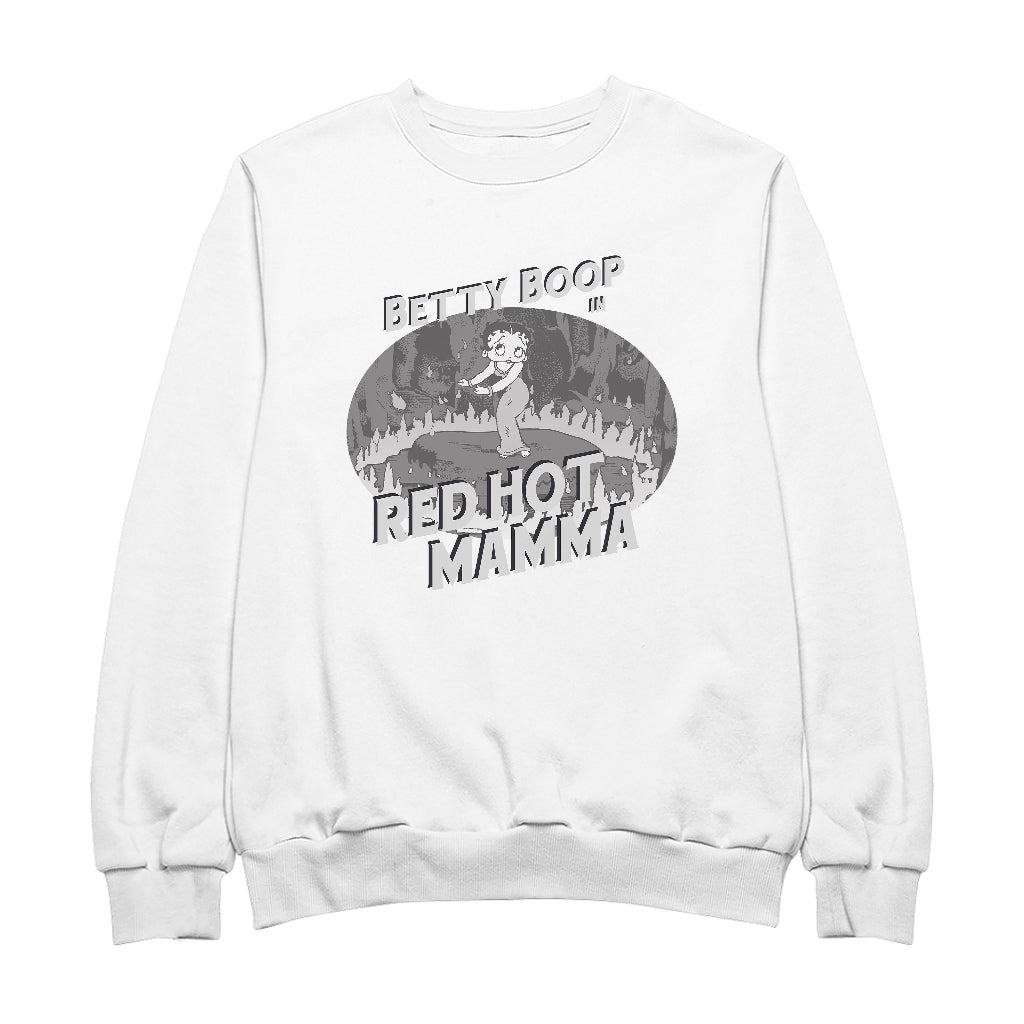 Betty Boop In Red Hot Mamma Men's Sweatshirt-Betty Boop Shop