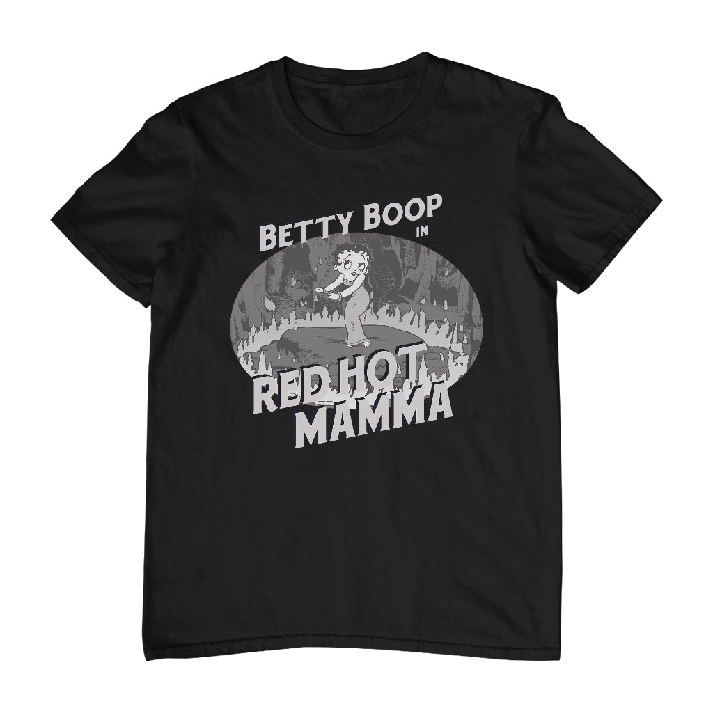 Betty Boop In Red Hot Mamma Men's T-Shirt-Betty Boop Shop