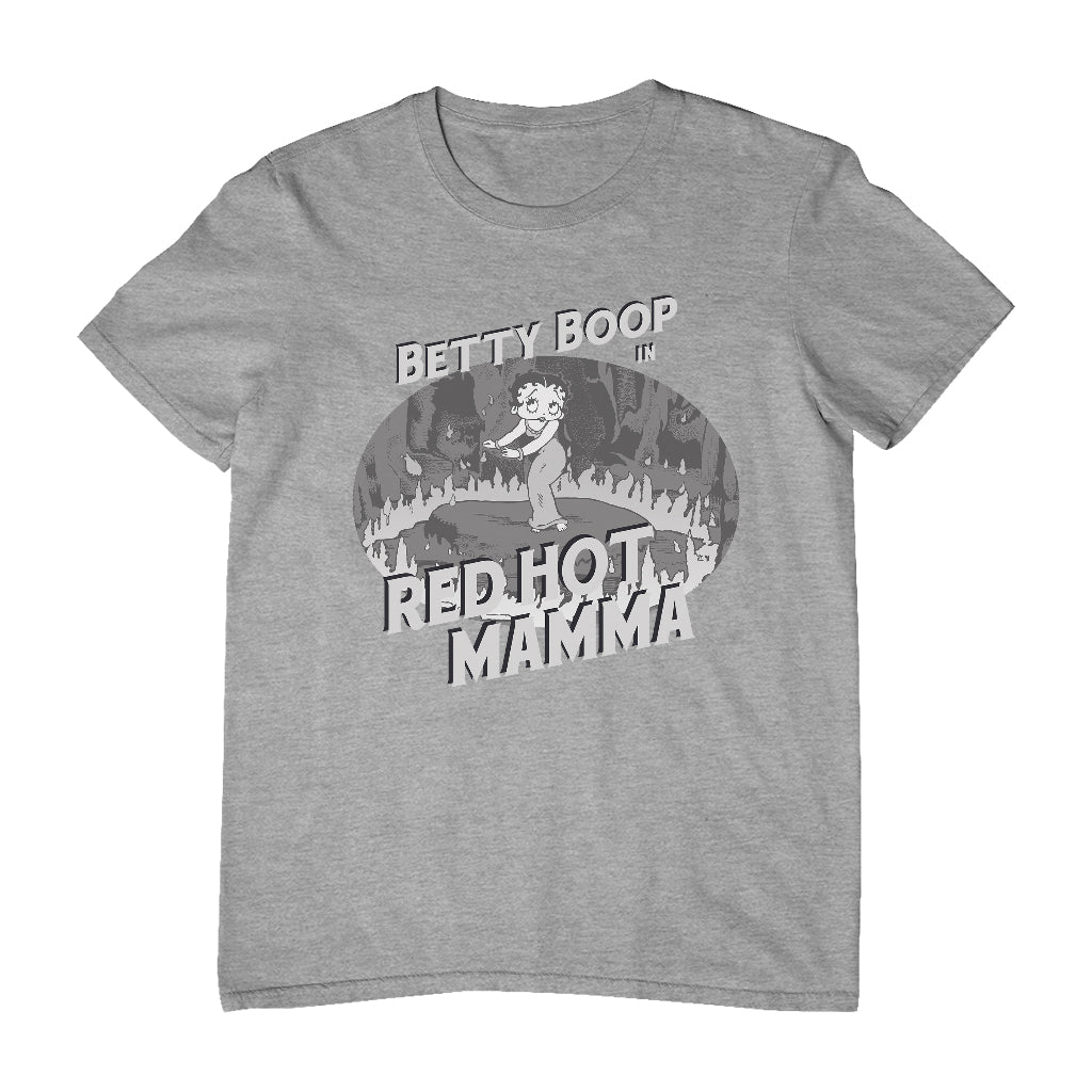 Betty Boop In Red Hot Mamma Men's T-Shirt-Betty Boop Shop