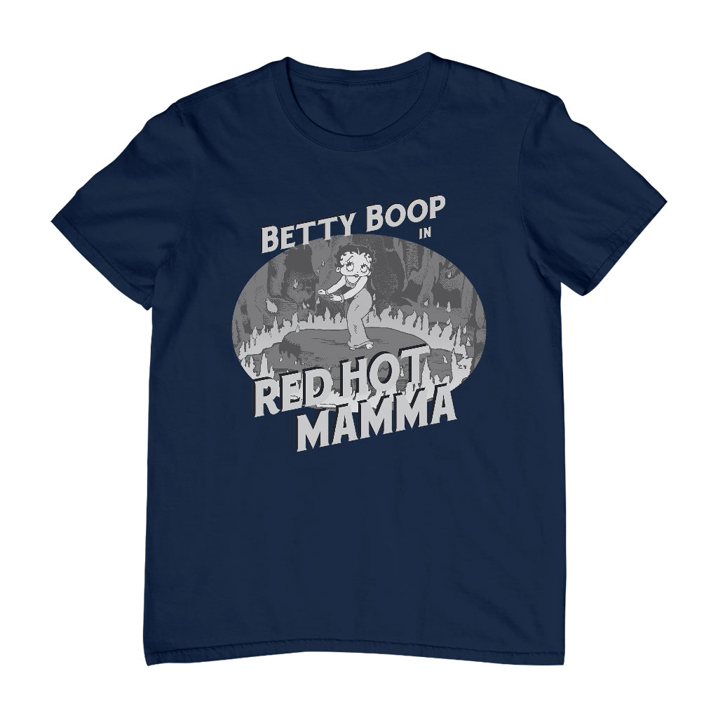 Betty Boop In Red Hot Mamma Men's T-Shirt-Betty Boop Shop